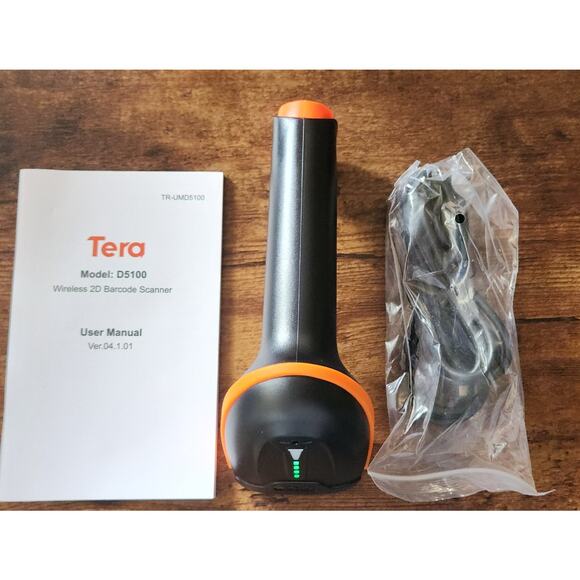 Tera Barcode Scanner Wireless 1D/2D QR Barcode Scanner HW0002 No Stand Open Box - Picture 4 of 8
